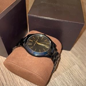 Black steel Michael Kors watch